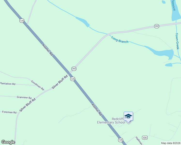 map of restaurants, bars, coffee shops, grocery stores, and more near 3593 Silver Bluff Road in Aiken