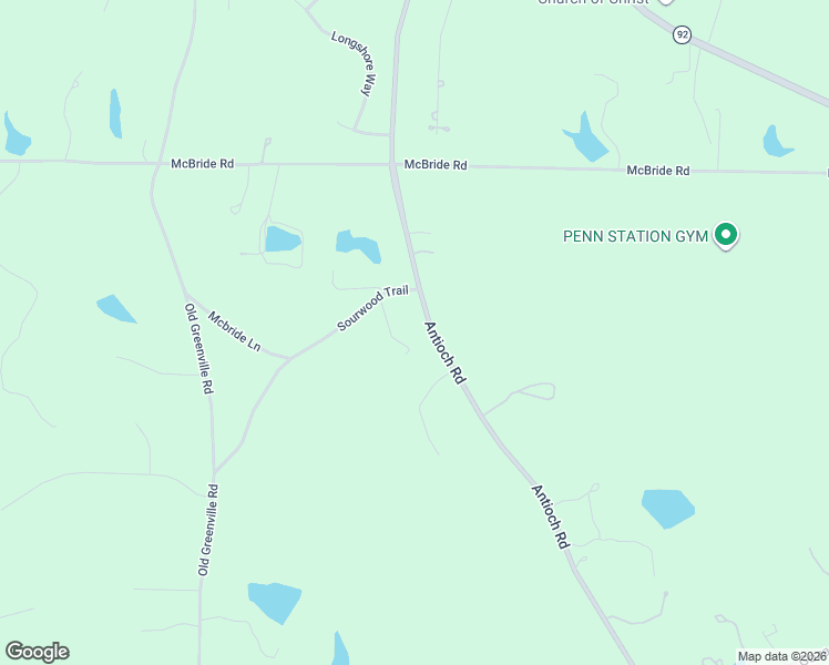 map of restaurants, bars, coffee shops, grocery stores, and more near 383 Antioch Road in Fayetteville