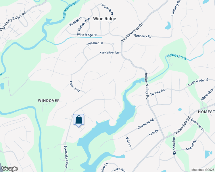 map of restaurants, bars, coffee shops, grocery stores, and more near 1109 Rolling Hills Circle in Hoover