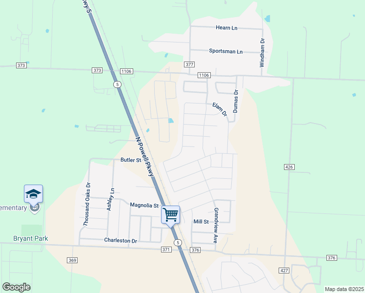 map of restaurants, bars, coffee shops, grocery stores, and more near 3229 Bowen Street in Anna
