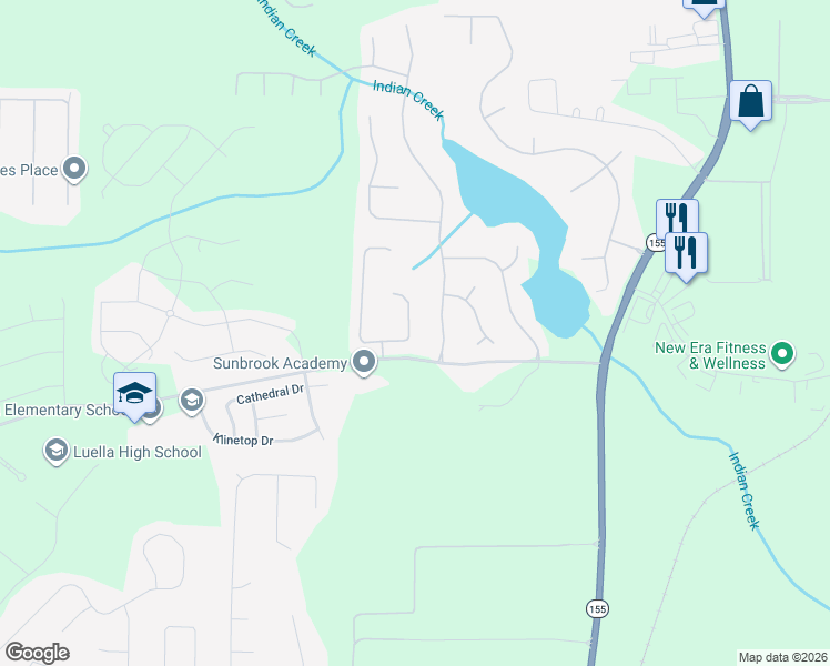 map of restaurants, bars, coffee shops, grocery stores, and more near 264 Hawken Trail in McDonough