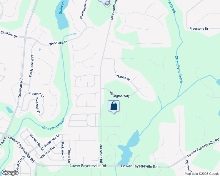 map of restaurants, bars, coffee shops, grocery stores, and more near 34 Willington Way in Newnan