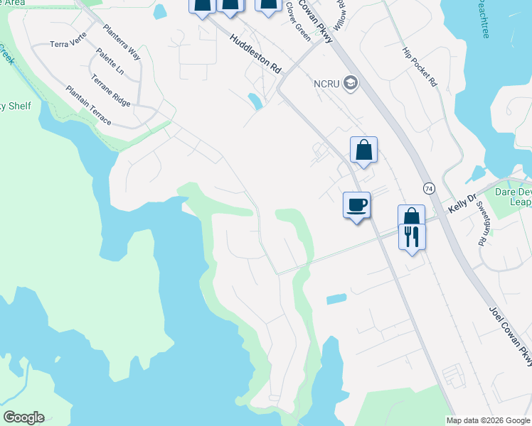 map of restaurants, bars, coffee shops, grocery stores, and more near 200 Terrane Ridge in Peachtree City