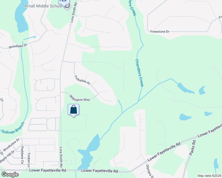 map of restaurants, bars, coffee shops, grocery stores, and more near 237 Willington Way in Newnan