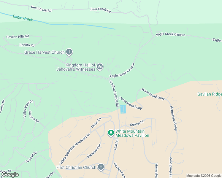 map of restaurants, bars, coffee shops, grocery stores, and more near Gavilan Canyon Road in Ruidoso