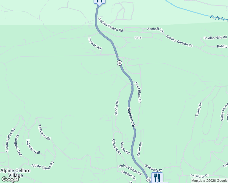 map of restaurants, bars, coffee shops, grocery stores, and more near 229-299 Sandia Drive in Ruidoso