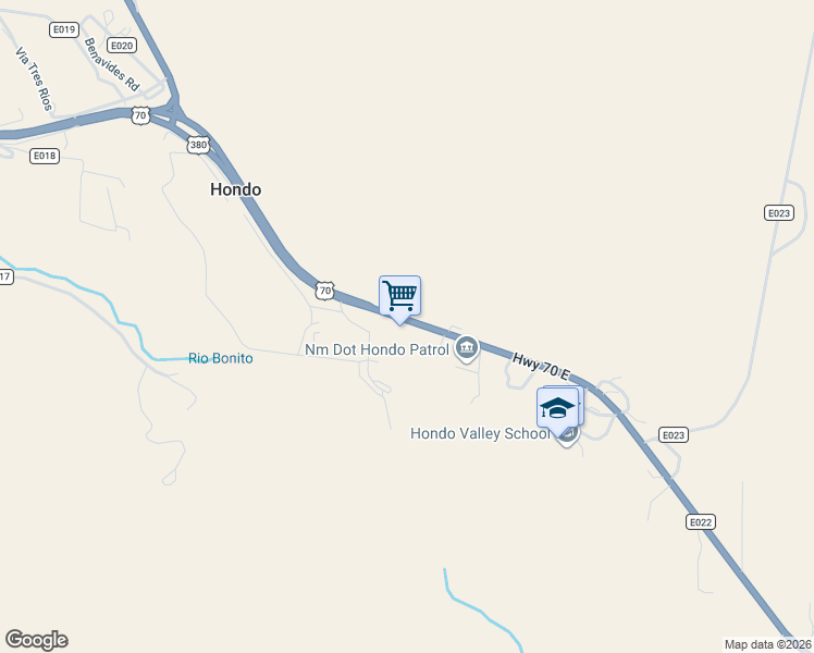 map of restaurants, bars, coffee shops, grocery stores, and more near 28548 U.S. 70 in Hondo