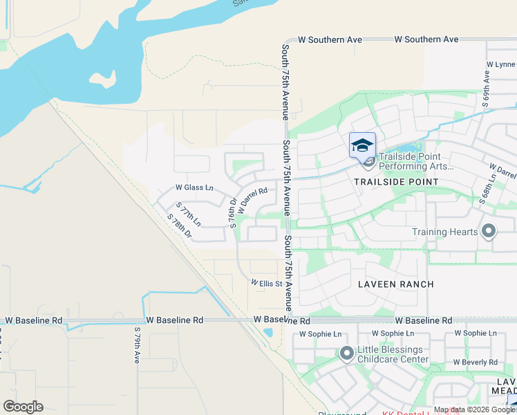 map of restaurants, bars, coffee shops, grocery stores, and more near 7524 West Irwin Avenue in Phoenix