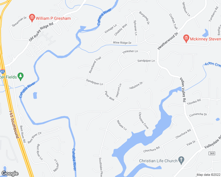 map of restaurants, bars, coffee shops, grocery stores, and more near 912 Thistledown Lane in Birmingham