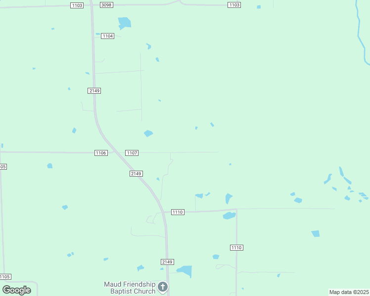 map of restaurants, bars, coffee shops, grocery stores, and more near 347 County Road 1107 in Maud