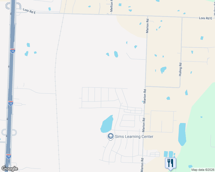 map of restaurants, bars, coffee shops, grocery stores, and more near 4126 Bridle Path Lane in Sanger