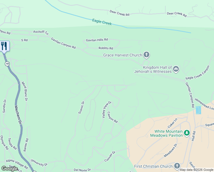 map of restaurants, bars, coffee shops, grocery stores, and more near 398 Valley View Dr in Ruidoso