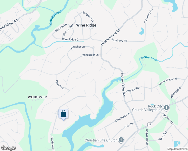 map of restaurants, bars, coffee shops, grocery stores, and more near 1100 Rolling Hills Circle in Birmingham