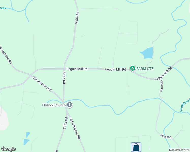 map of restaurants, bars, coffee shops, grocery stores, and more near 2182 Leguin Mill Road in Locust Grove