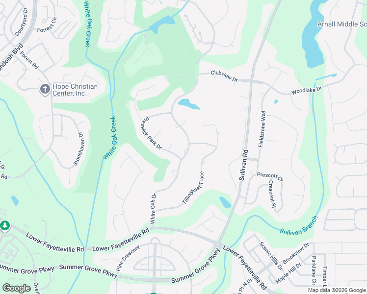 map of restaurants, bars, coffee shops, grocery stores, and more near 711 White Oak Dr in Newnan