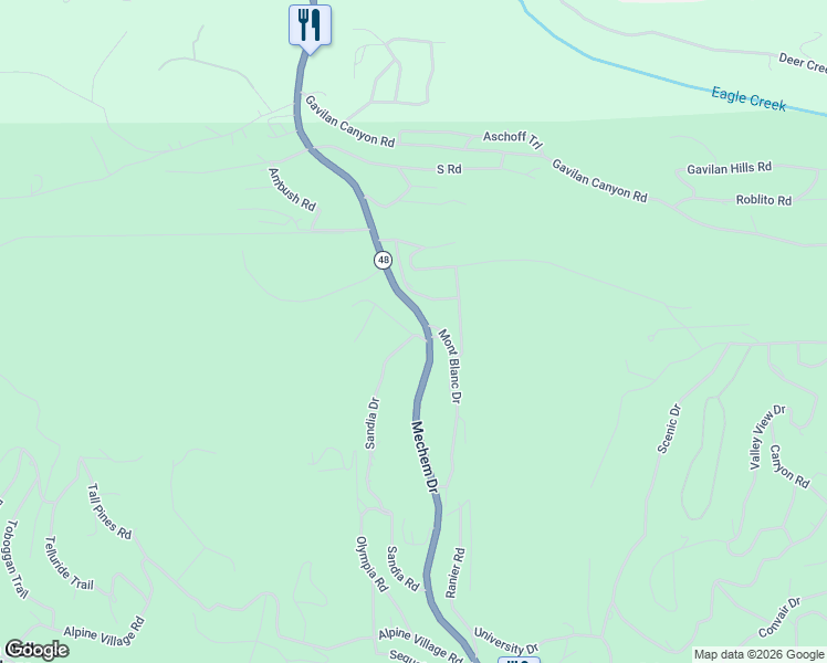 map of restaurants, bars, coffee shops, grocery stores, and more near 103 Whitney Drive in Ruidoso