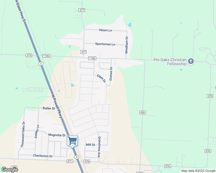 map of restaurants, bars, coffee shops, grocery stores, and more near 3125 Elam Drive in Anna