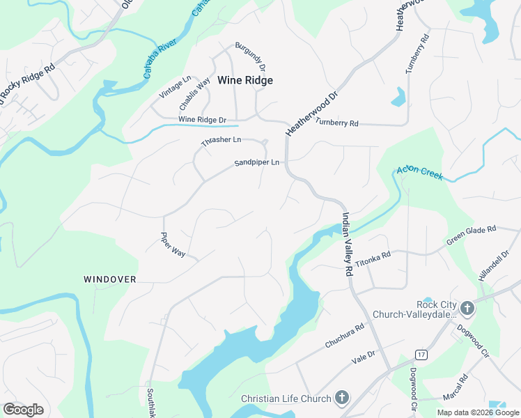 map of restaurants, bars, coffee shops, grocery stores, and more near 1100 Rolling Hills Circle in Birmingham