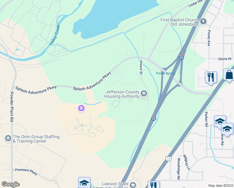 map of restaurants, bars, coffee shops, grocery stores, and more near 4567-4599 Little Dr in Bessemer