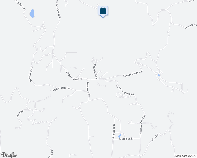 map of restaurants, bars, coffee shops, grocery stores, and more near Rainbow Crest Road in San Diego County