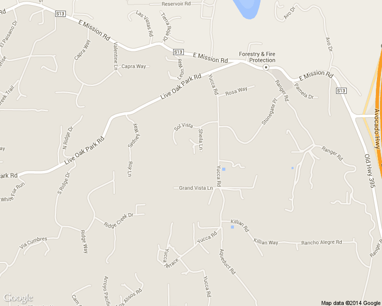 map of restaurants, bars, coffee shops, grocery stores, and more near 351 Sheila Ln in Fallbrook