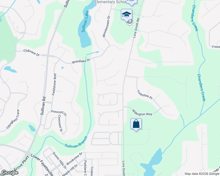 map of restaurants, bars, coffee shops, grocery stores, and more near 27 Mosswood Lane in Newnan