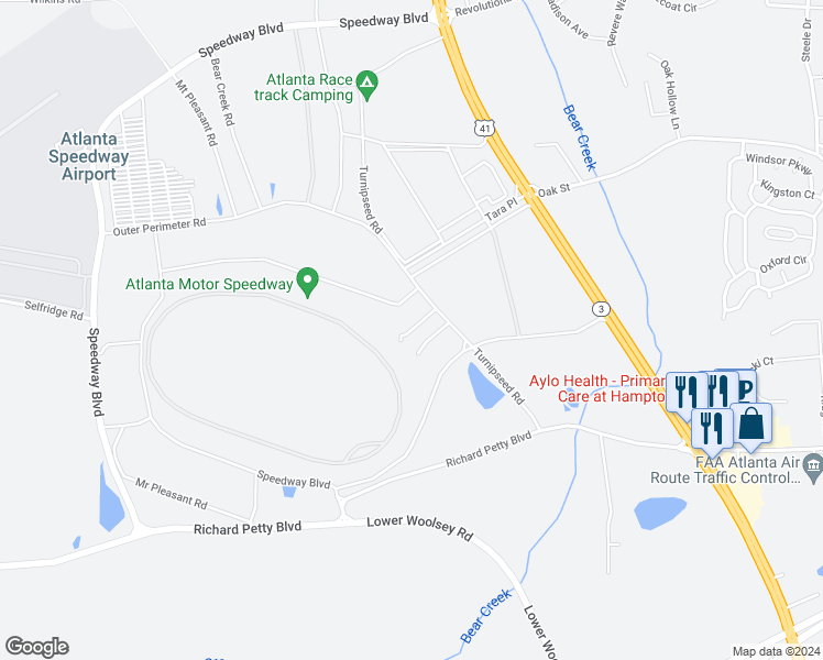 map of restaurants, bars, coffee shops, grocery stores, and more near in Hampton