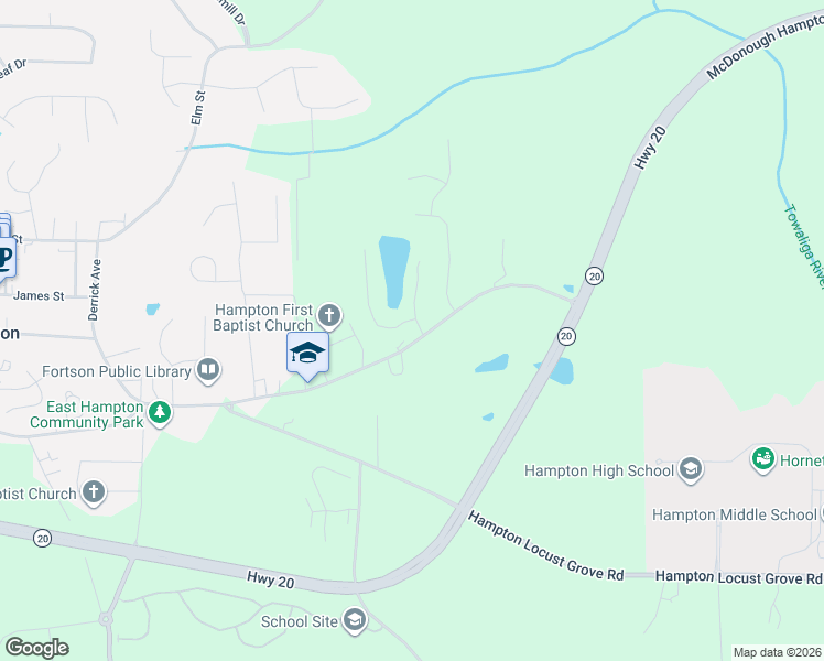 map of restaurants, bars, coffee shops, grocery stores, and more near 10 Dogwood Lakes Drive in Hampton