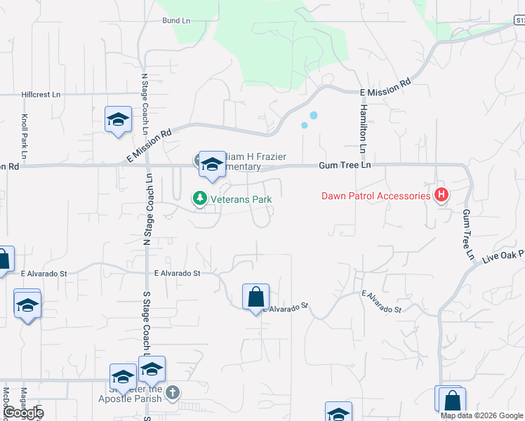 map of restaurants, bars, coffee shops, grocery stores, and more near 263 Tom McGuinness Junior Circle in Fallbrook