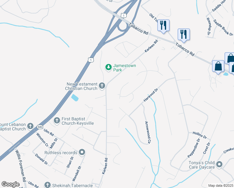 map of restaurants, bars, coffee shops, grocery stores, and more near 3120 Blackmon Court in Hephzibah
