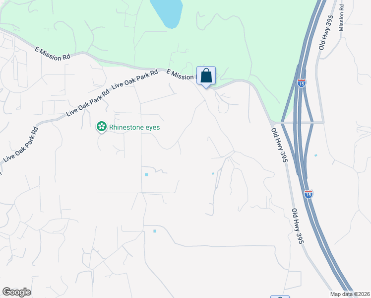 map of restaurants, bars, coffee shops, grocery stores, and more near 3588 Stonegate Place in Fallbrook