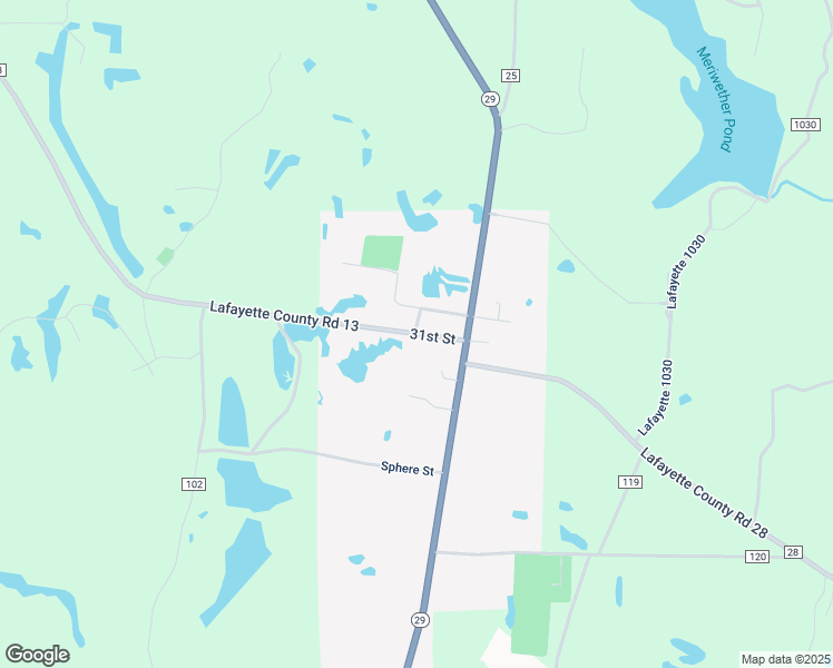 map of restaurants, bars, coffee shops, grocery stores, and more near 31st Street in Lewisville