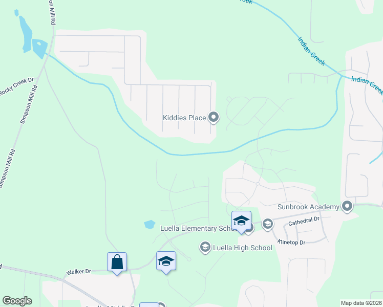 map of restaurants, bars, coffee shops, grocery stores, and more near 1048 Maris Lane in McDonough