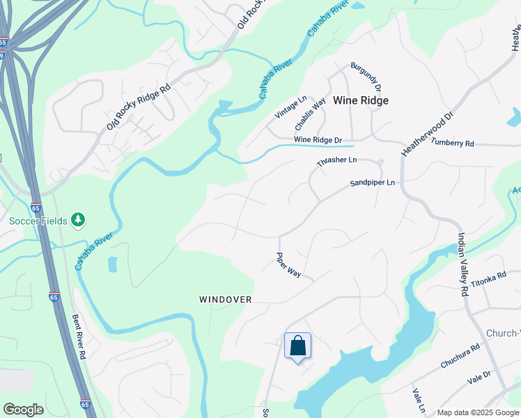 map of restaurants, bars, coffee shops, grocery stores, and more near 4539 Cayce Lane in Birmingham