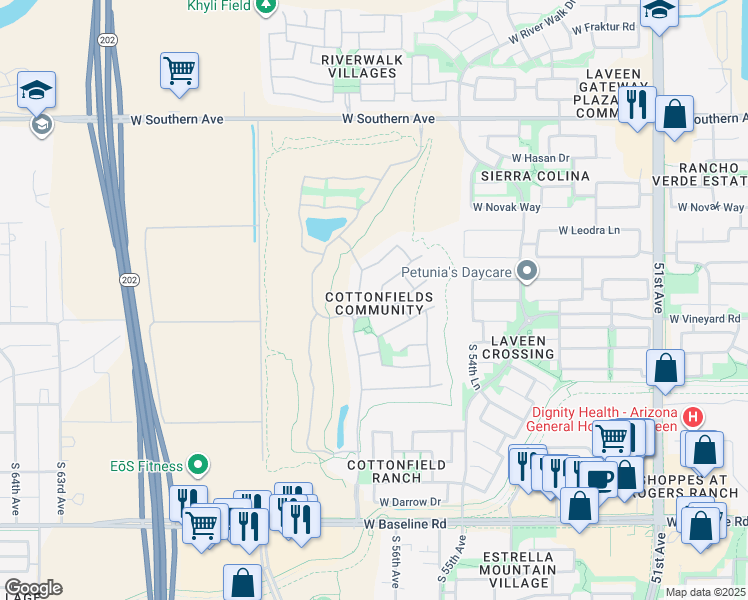 map of restaurants, bars, coffee shops, grocery stores, and more near 5642 West Saint Anne Avenue in Phoenix