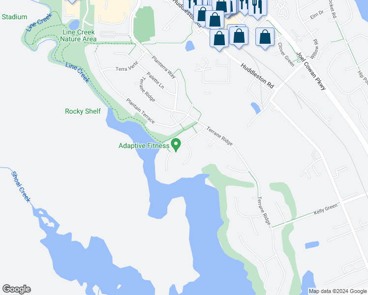 map of restaurants, bars, coffee shops, grocery stores, and more near 1015 Patina Point in Peachtree City