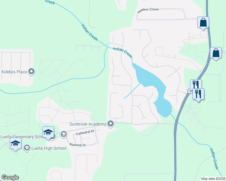 map of restaurants, bars, coffee shops, grocery stores, and more near 120 Hawken Trail in McDonough