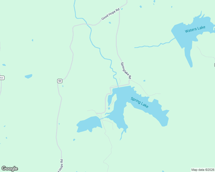 map of restaurants, bars, coffee shops, grocery stores, and more near Spring Lake Road in Winona