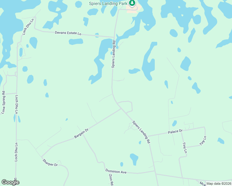 map of restaurants, bars, coffee shops, grocery stores, and more near 1346 Spiers Landing Road in Cross