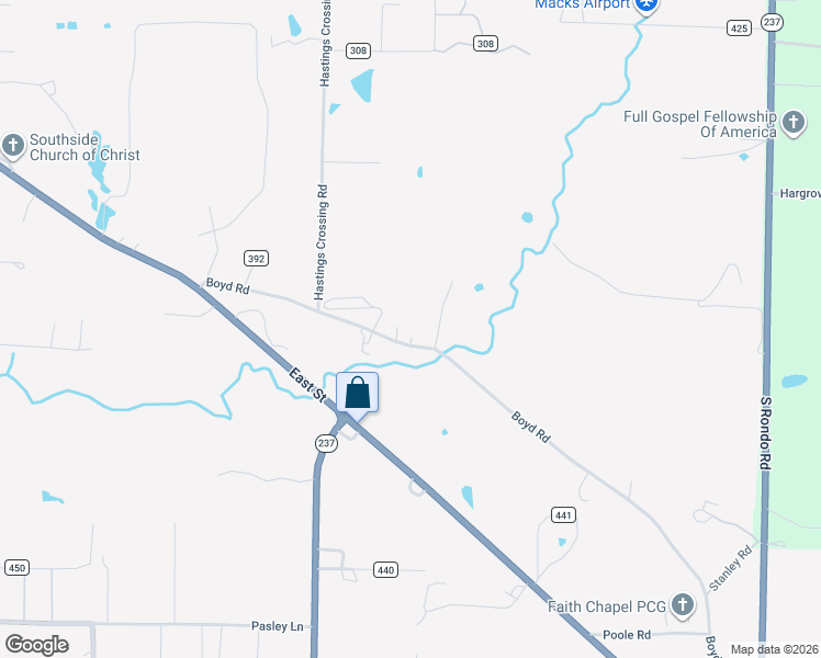 map of restaurants, bars, coffee shops, grocery stores, and more near 4717 Boyd Road in Texarkana