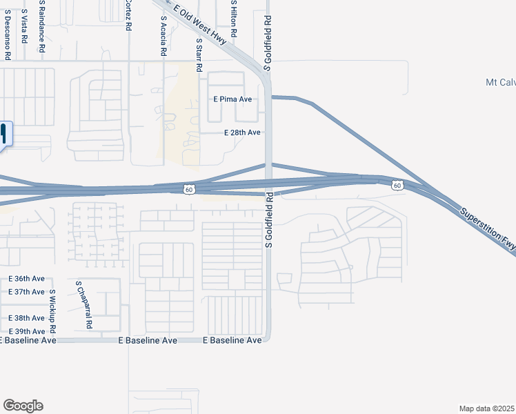 map of restaurants, bars, coffee shops, grocery stores, and more near 3301 South Goldfield Road in Apache Junction