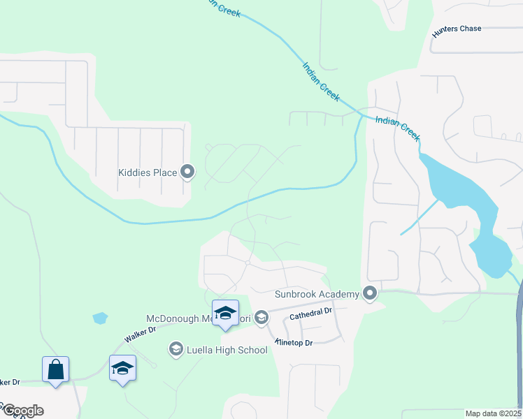 map of restaurants, bars, coffee shops, grocery stores, and more near 1049 Climbing Rose Way in McDonough