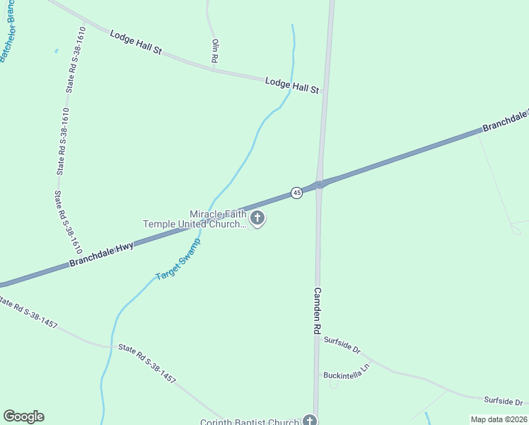 map of restaurants, bars, coffee shops, grocery stores, and more near C White Sands Road in Holly Hill