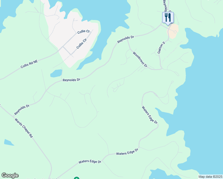 map of restaurants, bars, coffee shops, grocery stores, and more near 128 Edgewood Court in Eatonton
