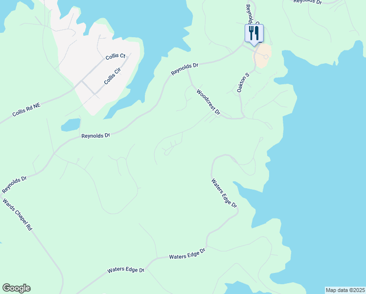 map of restaurants, bars, coffee shops, grocery stores, and more near 109 Edgewood Court in Eatonton