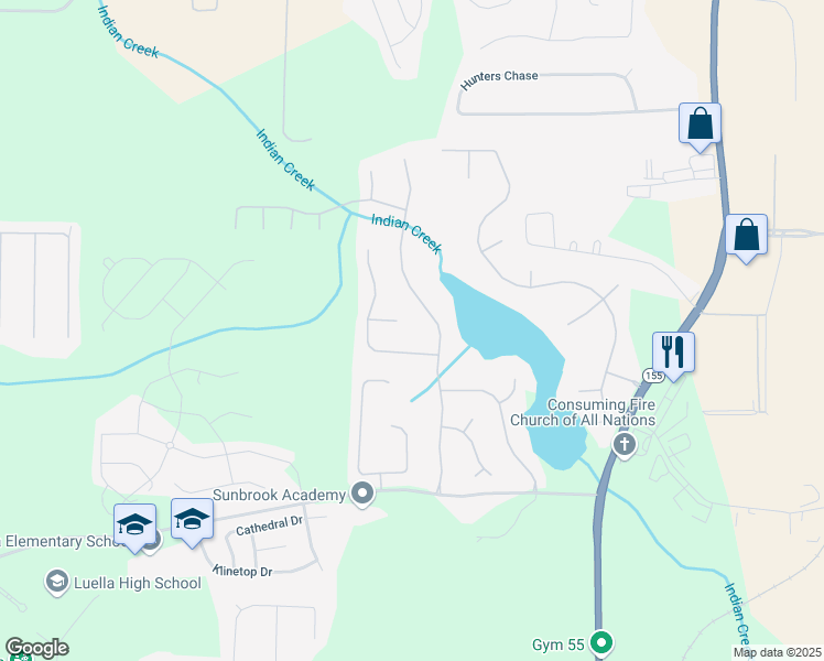 map of restaurants, bars, coffee shops, grocery stores, and more near 1020 Adie Cove in McDonough