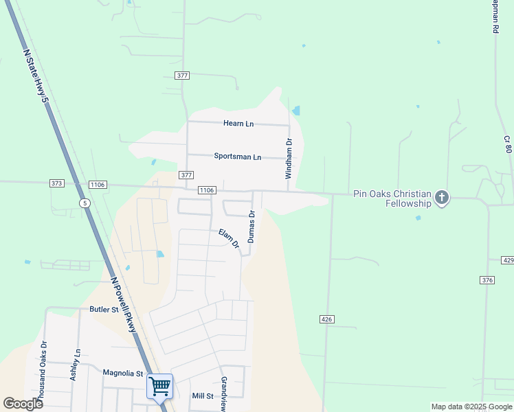 map of restaurants, bars, coffee shops, grocery stores, and more near 340 Carlyle Street in Anna