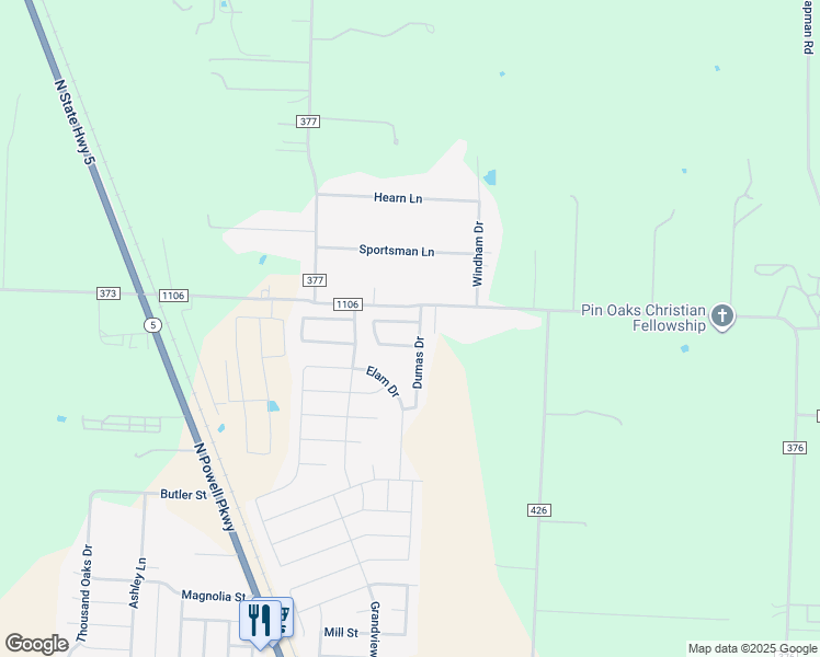 map of restaurants, bars, coffee shops, grocery stores, and more near 340 Carlyle Street in Anna