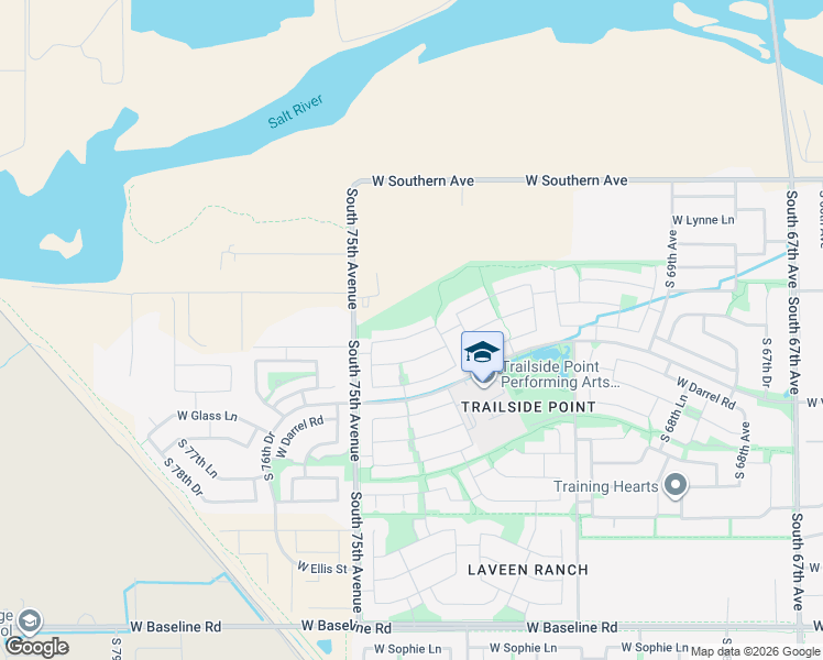 map of restaurants, bars, coffee shops, grocery stores, and more near 7334 West Alta Vista Road in Phoenix