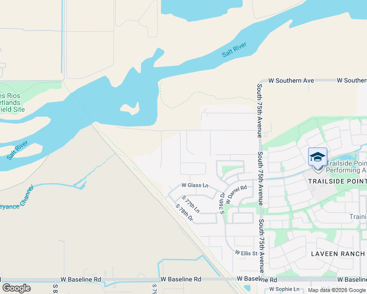 map of restaurants, bars, coffee shops, grocery stores, and more near 6509 South 78th Avenue in Maricopa County